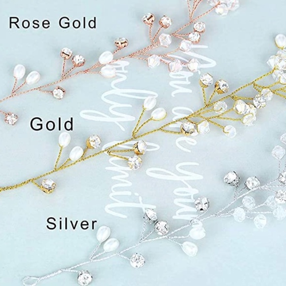 Wedding Hair Vine Long Bridal Headband Hair Accessories for Bride and Bride. main image 5